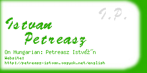 istvan petreasz business card